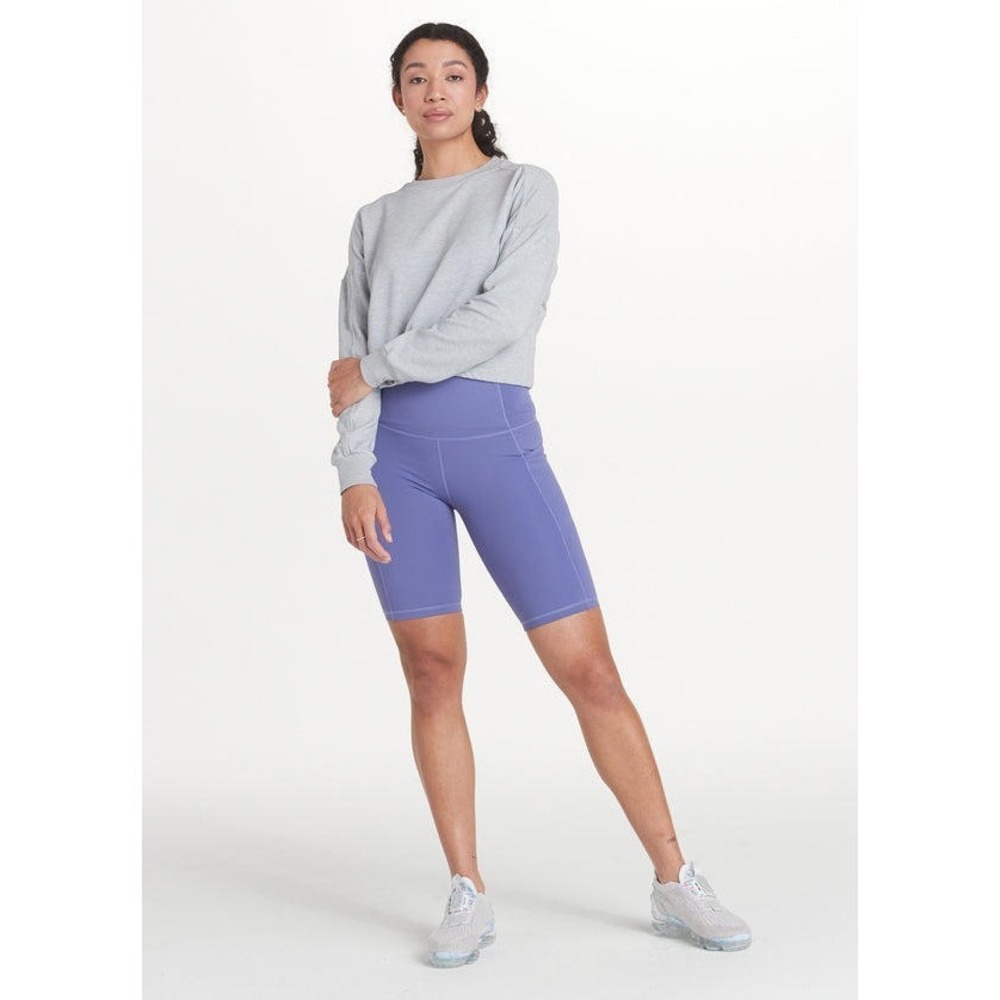Lole Women's Dusk Purple High Waisted Pocketed‎ Bike Shorts XS